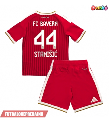 Lacne Dětský Futbalové dres Bayern Munich Josip Stanisic #44 2026-27 Krátky Rukáv - Domáci (+ trenírky)